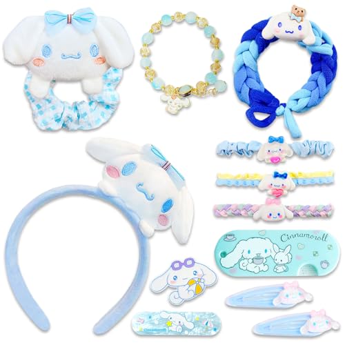 Kawaii Hair Accessories Set, Includes Headband, Hair Clips, Hair Scrunchies, Hair Ties, Cute Hair Clips Set for Girls Kids Gifts