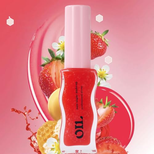 Grospe Fruity Lip Oil Gloss - Moisturizing Honey Essence, 8ml 2Pc Set