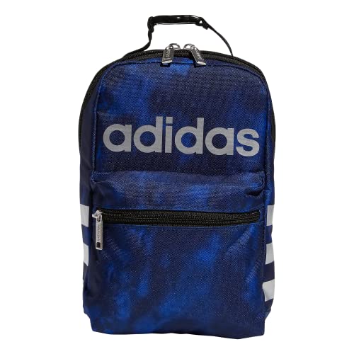 adidas Santiago 2 Insulated Lunch Bag, Stone Wash Team Royal Blue/Black/Silver Metallic, One Size