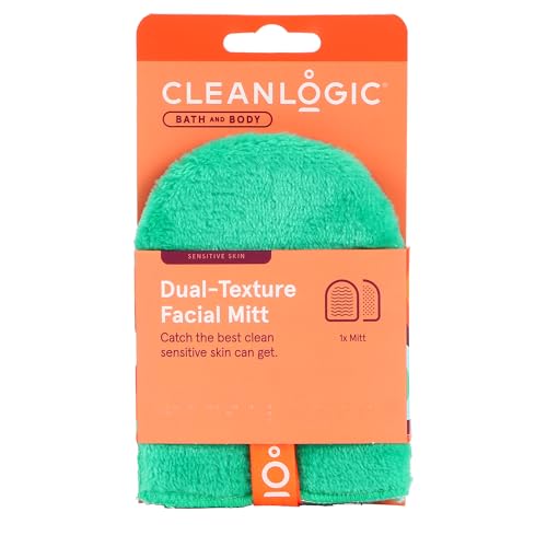 CleanLogic Dual Texture Facial Mitt, 1 Each (Pack Of 6)