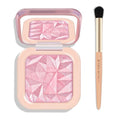 Baked Highlighter Palette with Brush - 4 Shades Pink