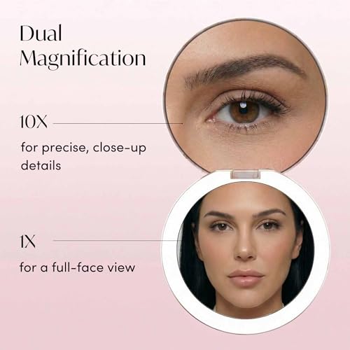Fancii LED Lighted Magnifying Makeup Mirror 10x/1x, Rechargeable