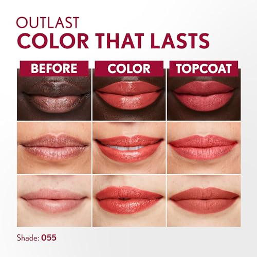Covergirl Outlast All-Day Lip Color 055 Atomic Love - 1 Pack, 24-Hour Hydrating Lipstick