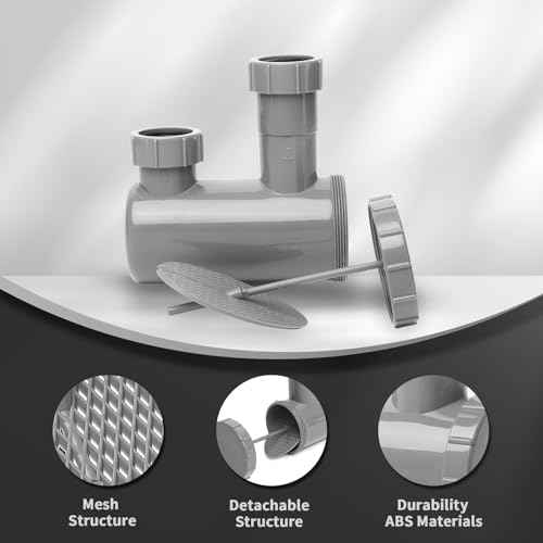 MoyRetty Universal Shampoo Bowl Sink Hair-P Trap, Fits Standard 1-1/2" Inlet & Outlet Drain Pipes, Beauty Barber Salon Equipment PVC Material Easy Clean(1 Pack)