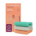 Cleanlogic Exfoliating Body Cloth, 3-Pack Stretchy Washcloths
