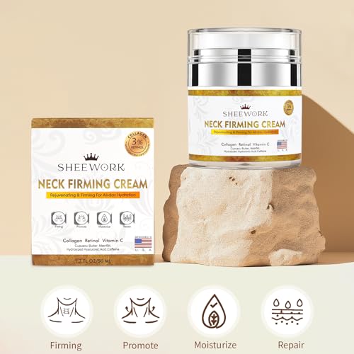 Neck Firming Cream,Tighten and Lift Neck Cream,Neck Tightening Cream Improves Sagging,Skin Tightening and Smooth of Fine Lines