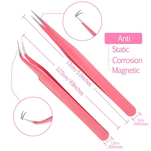 Eyelash Extension Glue Pads & Tweezers Set (200 Pieces)