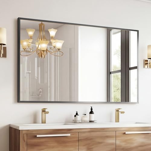 Sweetcrispy 30x48 Rectangular Bathroom Mirror - Modern Wall Mount