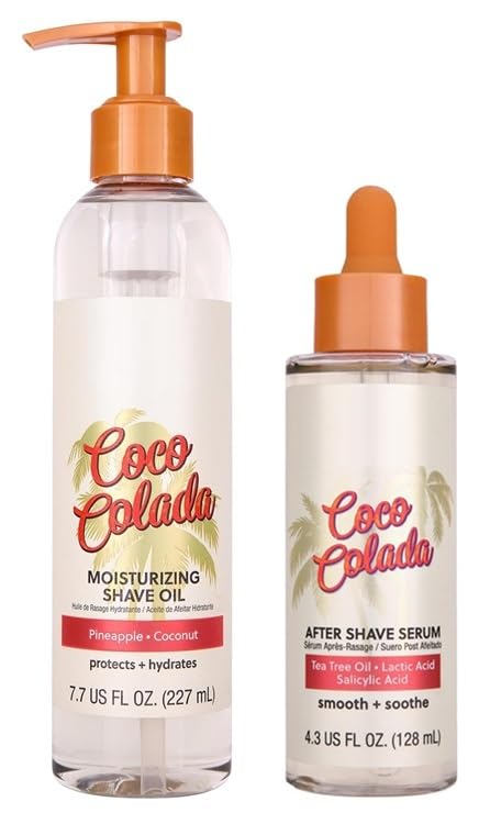 Coco Colada Moisturizing Shave Oil & After Shave Serum Set - Tropical Grooming Duo
