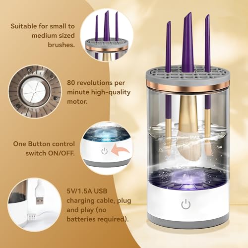 Electric Makeup Brush Cleaner - USB Powered Automatic