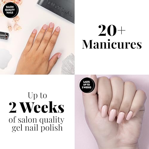 Sensationail Complete Gel Nail Polish Starter Kit - Long-Lasting Salon Grade Manicure Kit with UV Lamp - Includes Primer, Base & Top Coat, Cleanser, & More - Includes White, Black, & Pink Gel Polish