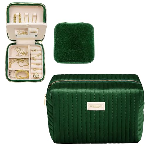 Benevolence LA Emerald Travel Jewelry Box & Large Toiletry Bag, Featured in Oprah's Favorite Things | Gifts For Her