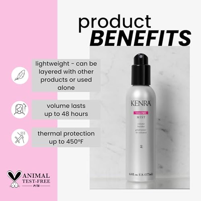 Kenra Volume Mist 2 - Lightweight Hair Volume Spray, 48-Hour Hold