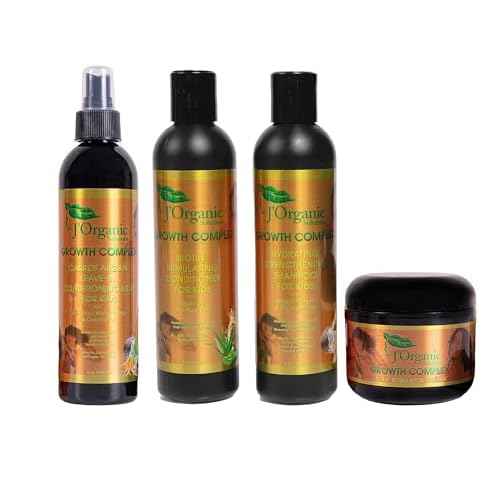 J'Organic Solutions 4-Piece Kids Curl Care Kit - Leave-In Conditioner, Scalp Stimulator, Curly Hair Shampoo & Conditioner. (4 Count (Pack of 1))