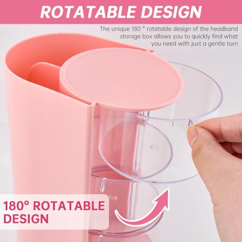 3-Layer Rotating Hair Accessories Organizer with Brush Holder
