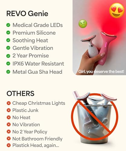 REVO Genie Facial Massager with LED Light Therapy & Heat