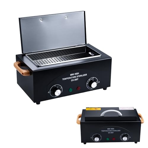 Professional 1.5L High Temperature Sterilizer Box - Shmian 110V 300W Dry Heat Sterilizer for Dental/Nail/Metal Tools, Salon Equipment with Safety Handle