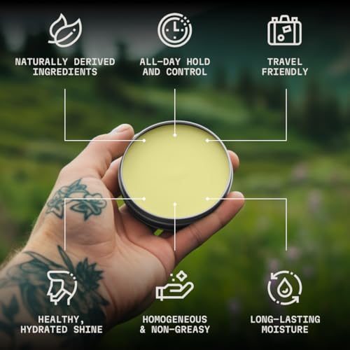 Striking Viking Beard Oil and Balm - Men's Beard Grooming Kit with All-Natural Beard Oil and Leave in Beard Balm Conditioner - Enriched with Argan and Jojoba Oil, Sandalwood