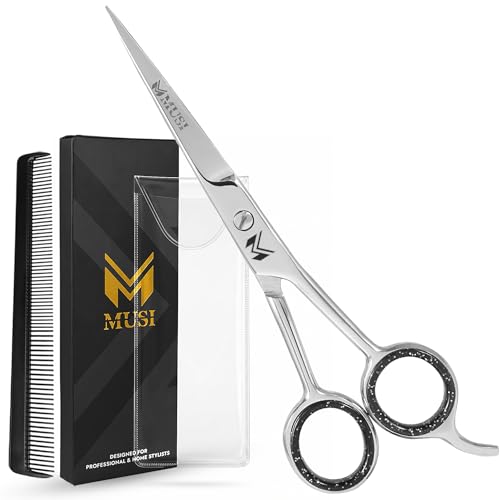 MUSI 6.5" Professional Hair Cutting Scissors – Stainless Steel Barber Shears