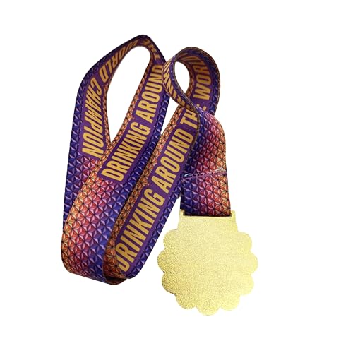 Drinking Around the World Challenge Medal with Tattoos ? Celebrate Your Global Epcot Adventure in Style!