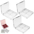 Empty Makeup Palette Set - 3 Transparent Containers for DIY Eyeshadow