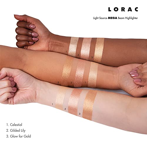 LORAC Light Source Mega Beam Highlighter | Highlighter Makeup Powder | Shimmer Highlighter | Celestial