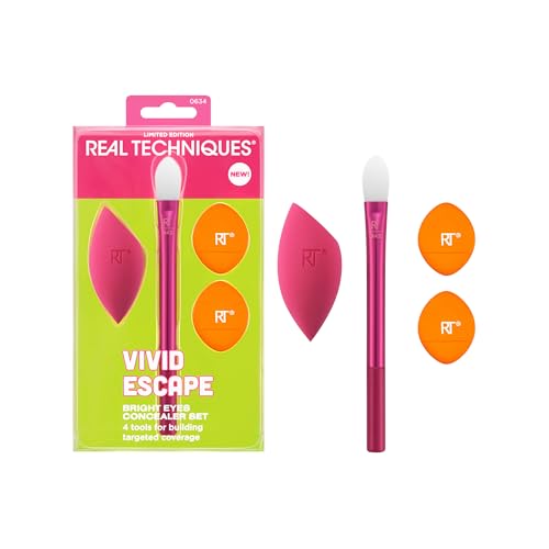 Real Techniques Bright Eyes Concealer Brush & Sponge Set