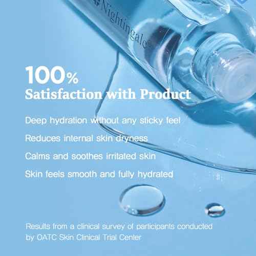 Nightingale Ecto-Hyaluronic Toner with 8 Layer Hyaluronic Acid, Ectoin, Hydrating for Dry Skin, Korean Toner, Alcohol Free, Fragrance Free, Hypoallergenic, Cruelty Free, Vegan, Korean Skin Care