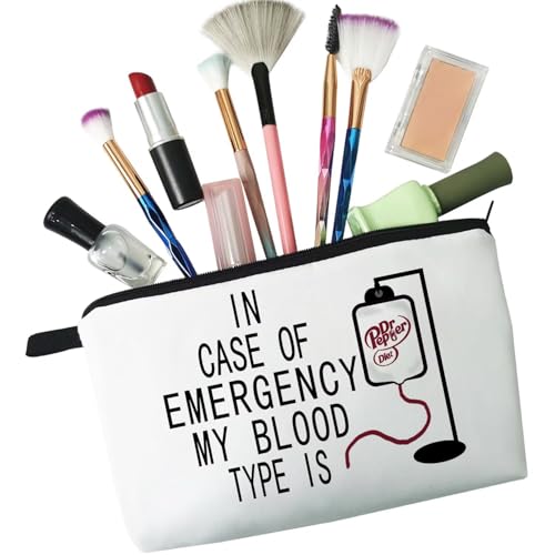 Small Makeup Bag Organizer with Metal Zipper - Travel Cosmetic Pouch