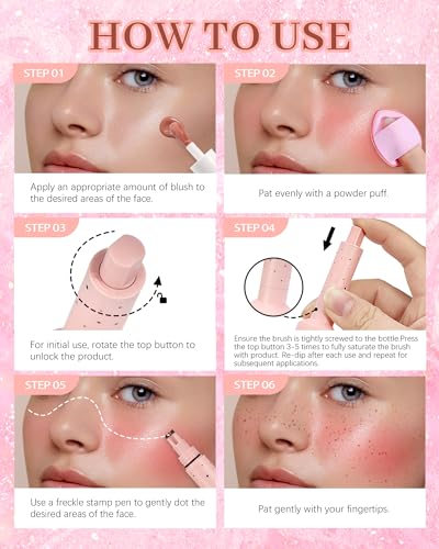 Freckle Stamp & Blush Set - Natural Liquid 2-in-1 Makeup