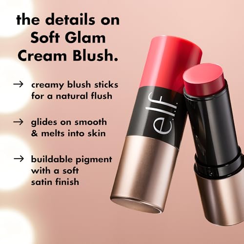 e.l.f. Soft Glam Cream Blush Stick - Buildable Color