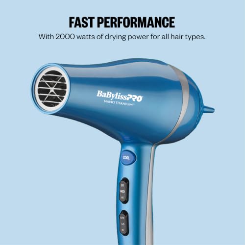 BaBylissPRO Nano Titanium 2000W Blow Dryer with Concentrator