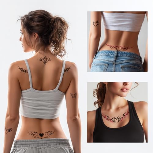 Y2K Tramp Stamp Temporary Tattoos | Waterproof Fake Tats