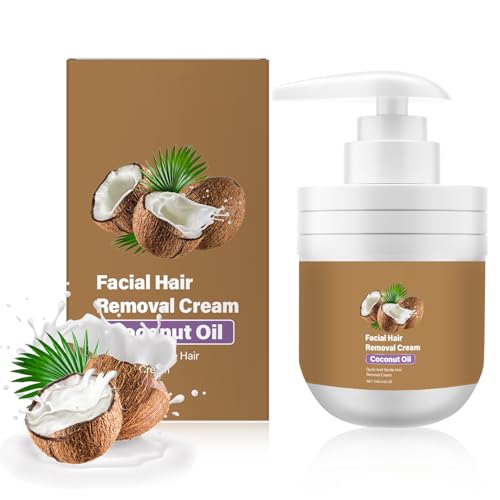 Retigazo Coconut Oil Facial Hair Removal Cream for Women - Gentle Skin Care, 1 Pack