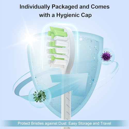 Replacement Toothbrush Heads Compatible with Philips Sonicare One Electric Toothbrush£¬Brush Head 10 Pack for HY1100 for HY1200 for BH1022,5black+5white