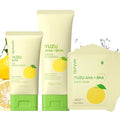 Yuzu AHA BHA Skincare Set for Teens & Young Women - 3.53oz Foaming Cleanser + 5 PCS Exfoliating Sheet Masks + 2.12oz Hydrating Gel Moisturizer | Gentle Exfoliation, Oil Control & Glowing Skin