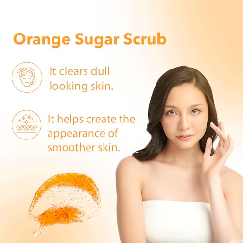 Sugar Scrub Exfoliating with Orange Blossom and Other Natural Ingredients for Body Scrub and Foot Scrub - Soft Scrub for Nourishing Essential Skin Care, 20 oz (592 mL), Made in USA