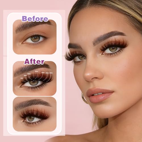 Brown Wispy Lash Clusters 280 Pcs 8-18mm Mix - DIY Lash Extensions