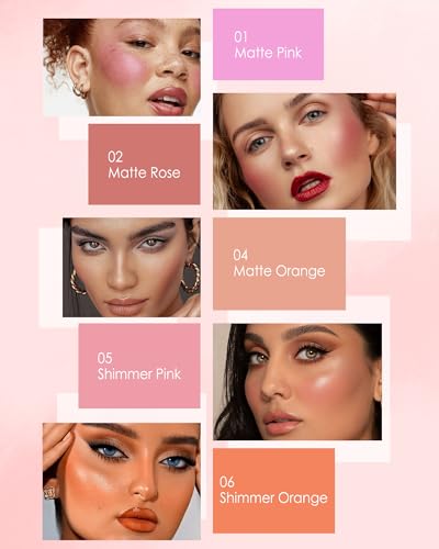 Gradual Shimmer Blush Palette with Brush - Waterproof