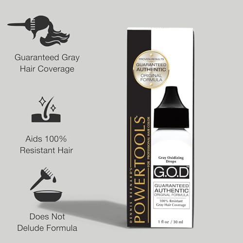 GOD Gray Hair Coverage Drops - 1 FL OZ (Pack of 3)