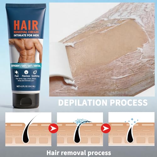 Men's Hair Removal Cream for Sensitive Skin – Fast & Gentle Full-Body Use