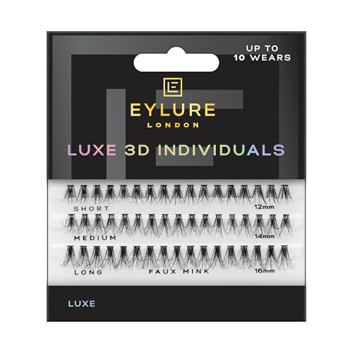 Eylure Luxe 3D Individuals Cluster False Lashes, Short, Medium & Long