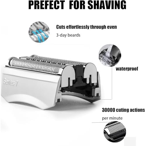 70S Series 7 Replacement Head Compatible with Braun Series 7 Replacement Head,70s Blades for Braun S7 Wet and Dry Replacement Blades for Electric Foil Shaver 720,750CC, 760CC,790CC,9565