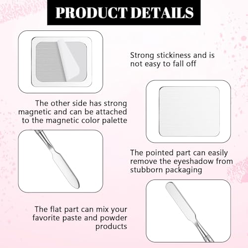 Sumind 101 Pack Metal Makeup Palette Stickers with Depotting Tool