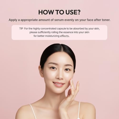 G9SKIN White In Milk Capsule Serum ? Hydrating Face Serum with Milk Protein and Niacinamide for Glowing Skin, 50ml / 1.69 Fl.Oz