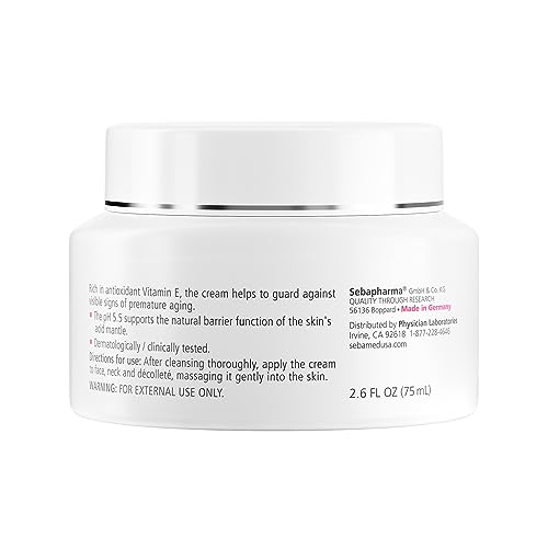 SEBAMED Moisturizing Face Cream for Sensitive Skin Antioxidant pH 5.5 Vitamin E Hypoallergenic 2.6 Fluid Ounces (75mL) Ultra Hydrating Dermatologist Recommended Moisturizer (Pack of 2)