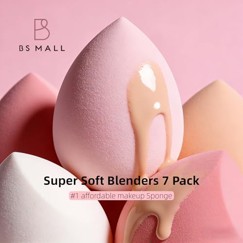 BS-MALL Makeup Sponge Set - 7 Pcs with Storage Case