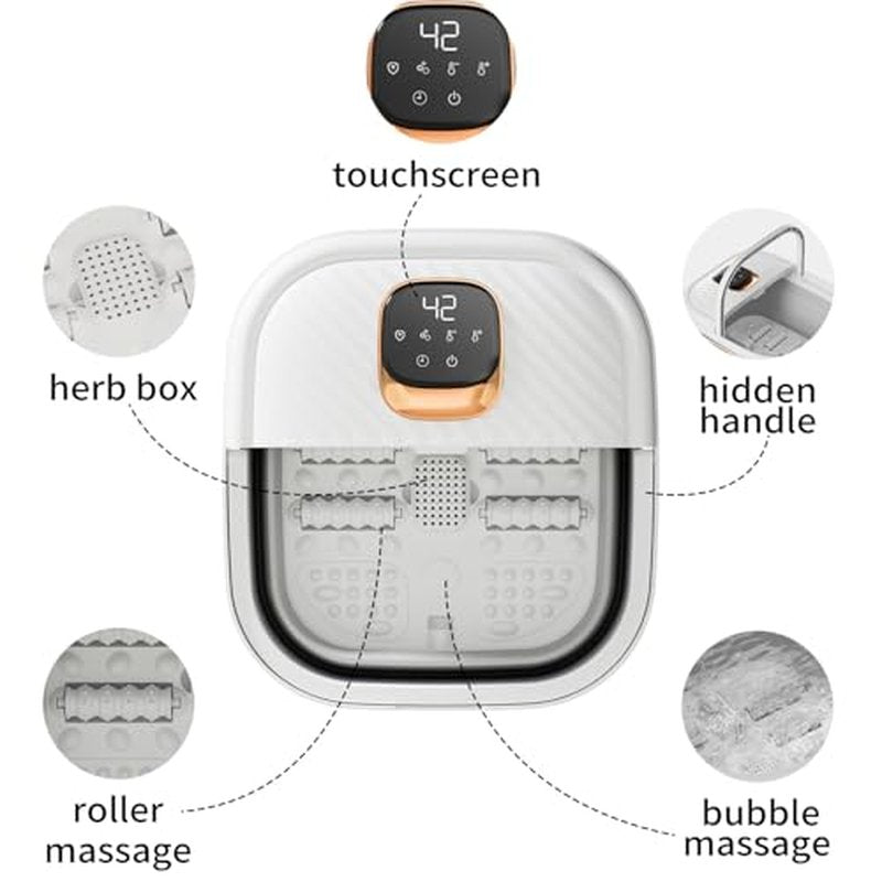 ACKLEAP Folding Foot Spa Massager with Heat & Touchscreen Control