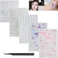 5D Face Gem Stickers - 5 Sheets Self-Adhesive Rhinestones