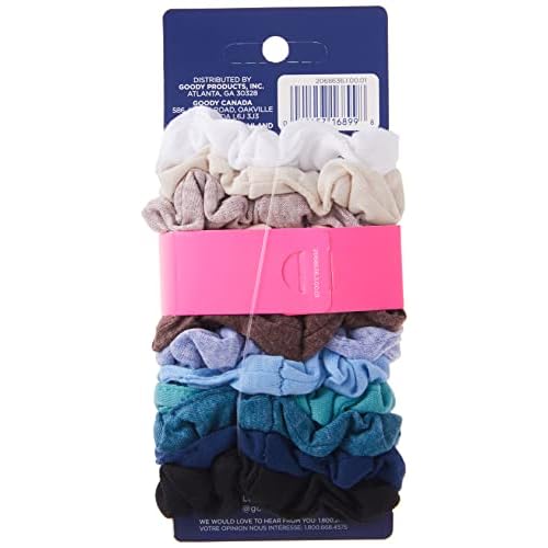 Goody Ouchless Value Pack Heather Scrunchies, 12ct